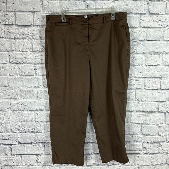 Counterparts Brown Cropped Pants Size 18 - Picture 1 of 5